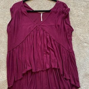 Wine Free People Flow Top